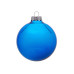 Стеклянный елочный шар Christmas bauble, синий прозрачный, с серебристым колпачком в черной коробке