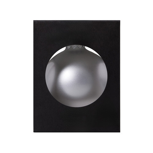 Стеклянный елочный шар Christmas bauble, серебро, металлик, с серебристым колпачком в черной коробке