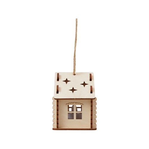Подвеска с подсветкой домик (с мерцающей свечкой) Подвеска с подсветкой домик (с мерцающей свечкой)