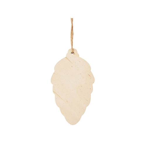 Подвеска шишка с цветной подложкой, коричневая подложка