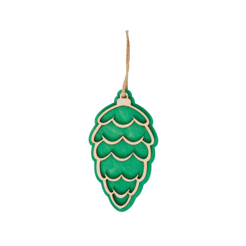 Подвеска шишка с цветной подложкой, зеленая подложка Подвеска шишка с цветной подложкой, зеленая подложка