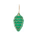 Подвеска шишка с цветной подложкой, зеленая подложка Подвеска шишка с цветной подложкой, зеленая подложка