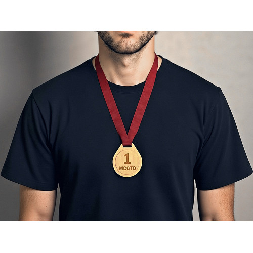 Медаль из бука Round, круг Медаль из бука Round, круг