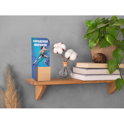 Награда из акрила с деревянным основанием Valor