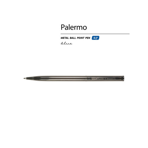 Ручка шариковая автоматическая BrunoVisconti® PALERMO цвет корпуса вороненая сталь, 0.7 мм Ручка шариковая автоматическая BrunoVisconti® PALERMO цвет корпуса вороненая сталь, 0.7 мм