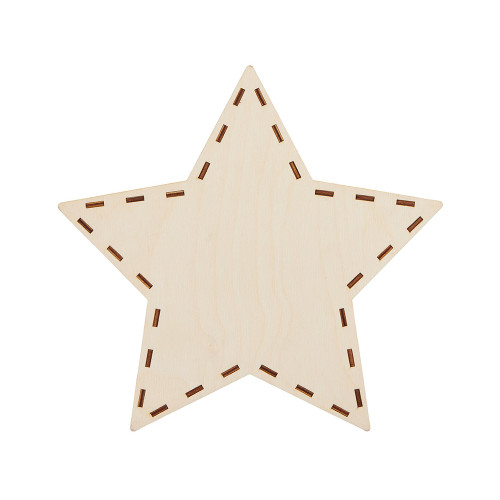 Шкатулка из фанеры в виде звезды Asteris, сине-серебристый