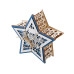 Шкатулка из фанеры в виде звезды Asteris, сине-серебристый