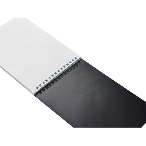 Блокнот на пружине в пластиковой обложке А5, черный Блокнот на пружине в пластиковой обложке А5, черный