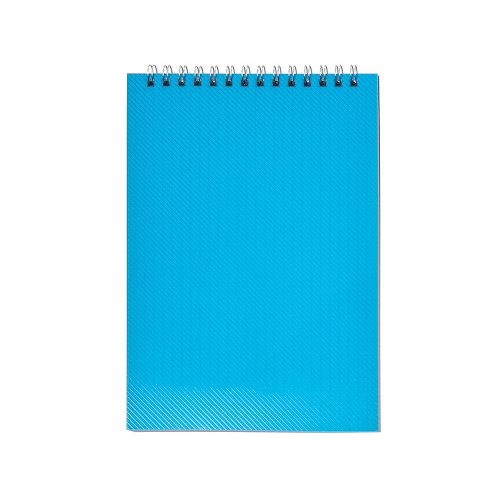 Блокнот на пружине в пластиковой обложке А5, синий Блокнот на пружине в пластиковой обложке А5, синий