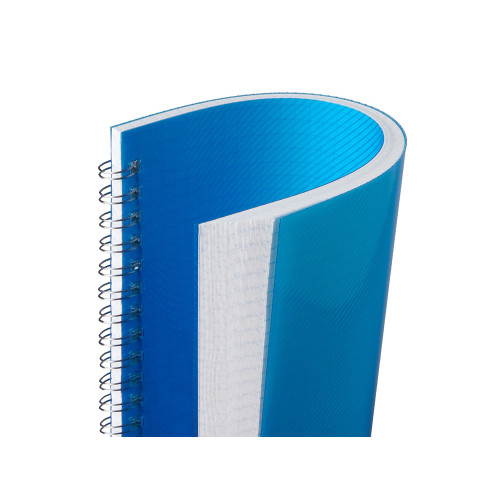 Блокнот на пружине в пластиковой обложке А5, синий Блокнот на пружине в пластиковой обложке А5, синий