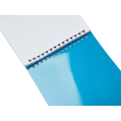 Блокнот на пружине в пластиковой обложке А5, синий Блокнот на пружине в пластиковой обложке А5, синий