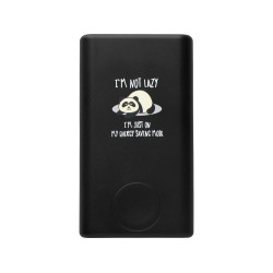 Внешний беспроводной аккумулятор 2-в-1 с функцией зарядки Apple Watch, QC/PD AtomIQ, 10000 мАч, черный с тампопечатью