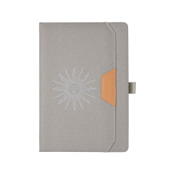 Блокнот А5 из RPET Harvey, 80 листов FSC бумага, серый с термотрансфером