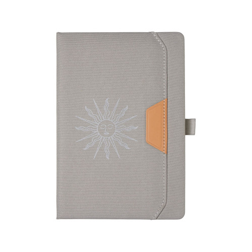 Блокнот А5 из RPET Harvey, 80 листов FSC бумага, серый с термотрансфером