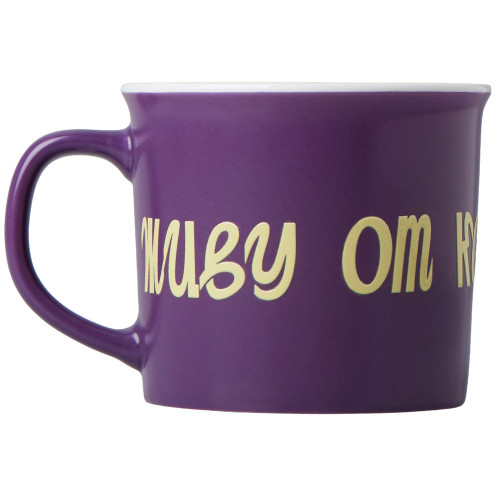 Матовая кружка Nancy 360 мл цветная снаружи, белая внутри, фиолетовый с УФ-печатью DTF Матовая кружка Nancy 360 мл цветная снаружи, белая внутри, фиолетовый с УФ-печатью DTF