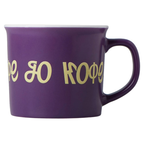 Матовая кружка Nancy 360 мл цветная снаружи, белая внутри, фиолетовый с УФ-печатью DTF Матовая кружка Nancy 360 мл цветная снаружи, белая внутри, фиолетовый с УФ-печатью DTF