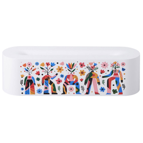 Увлажнитель с эффектом пламени Flame, белый с УФ-печатью DTF