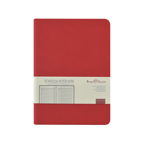 Ежедневник недатированный А6+ Megapolis Color, красный