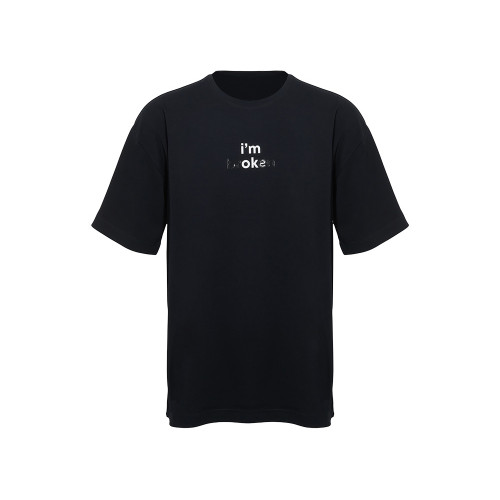 Футболка оверсайз Vienna унисекс , черный с нанесением Трафарет Скульптура 2 цвета