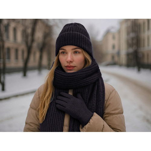 Подарочный набор  Nordend, темно-синий меланж