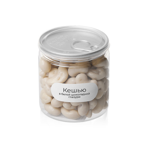 Подарочный набор c пледом, термосом, свечой и миндалем, белый