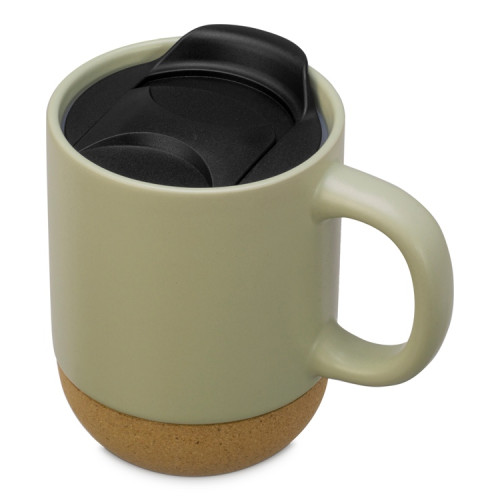 Подарочный набор c пледом, кружкой и вареньем, оливковый