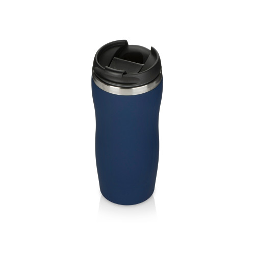 Подарочный набор c термокружкой, чаем, кофе и блокнотом, темно-синий