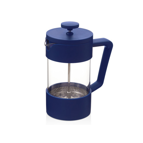 Подарочный набор c френчпрессом, кружками и чаем, синий
