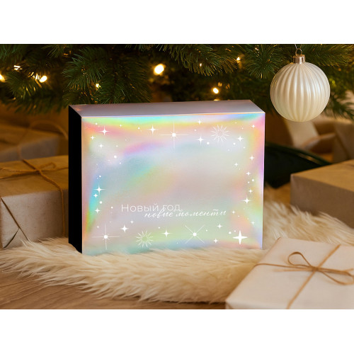 Подарочный набор c термокружкой, блокнотом, ручкой и свечкой, серебристый