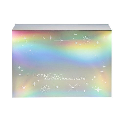 Подарочная коробка с голографическим шубером Aurora, XL, вн. размер 300х235х105 мм.