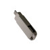 USB 3.0- флешка на 32 Гб поворотный механизм 2 в 1, c дополнительным разъемом Type-C с одноцветным металлическим клипом, серый