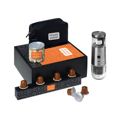 Подарочный набор Re:y. Boost с кофемашиной, капсулами и косметичкой Подарочный набор Re:y. Boost с кофемашиной, капсулами и косметичкой