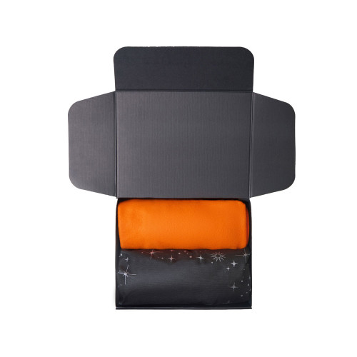 Подарочный набор с пледом, свечой и диффузором, оранжевый