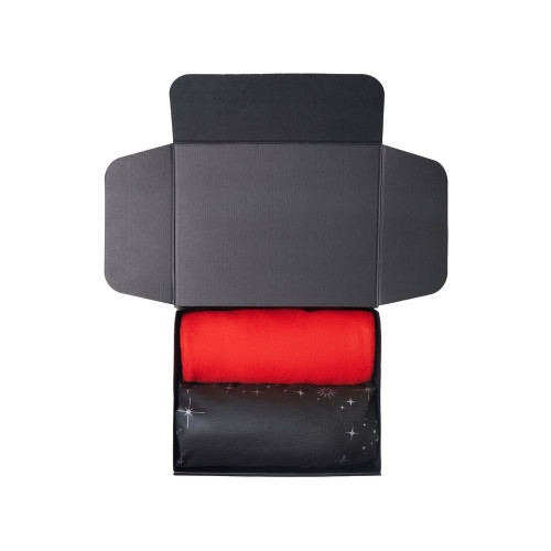 Подарочный набор с пледом, свечой и диффузором, красный