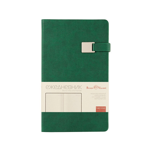Ежедневник недатированный А5 Premier, зеленый