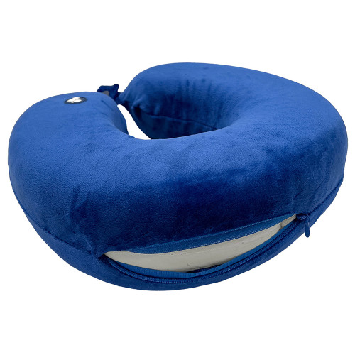 Подушка для путешествий с эффектом памяти Мемо Drowsy Royal Blue