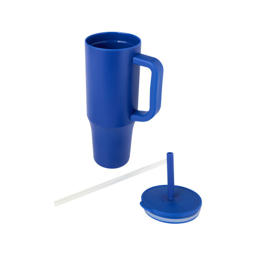 Brady термостакан с силиконовой трубочкой, объемом 900 мл, сертифицированный согласно RCS - Ярко-синий Brady термостакан с силиконовой трубочкой, объемом 900 мл, сертифицированный согласно RCS - Ярко-синий