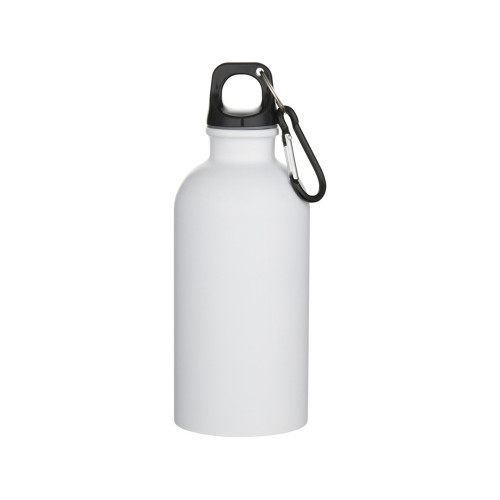 Oregon одностенная бутылка для воды с карабином, изготовленная из нержавеющей стали, сертифицированной по стандарту RCS, объемом 400 мл - Белый