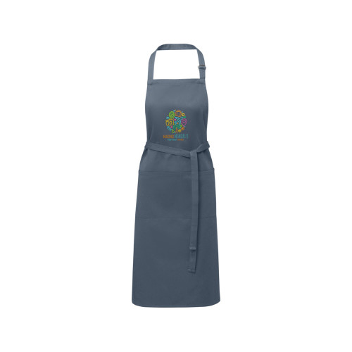 Фартук Andrea плотностью 240 г/м² с регулируемой завязкой на шее - Hale Blue