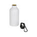 Одностенная бутылка для воды с карабином Oregon, изготовленная из нержавеющей стали, сертифицированной по стандарту RCS, объемом 400 мл - Белый