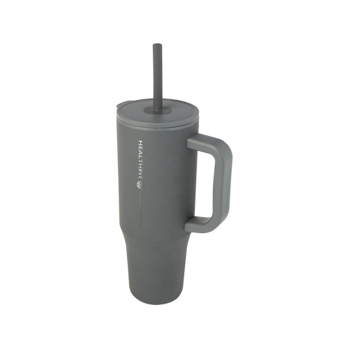 Brady термостакан с силиконовой трубочкой, 900 мл, сертифицированный согласно RCS- Серый
