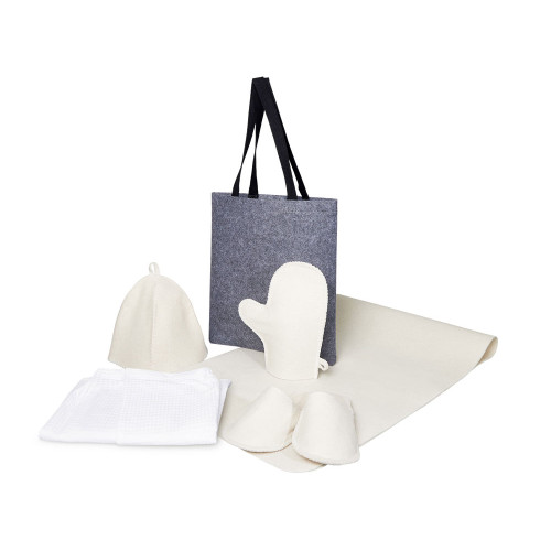 Банный набор с килтом Healing, мужской, белый Банный набор с килтом Healing, мужской, белый