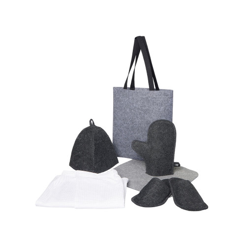 Банный набор с килтом Healing, мужской, серый Банный набор с килтом Healing, мужской, серый