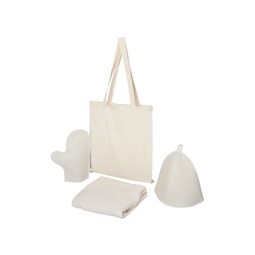 Банный набор с килтом Healing Light, мужской, белый Банный набор с килтом Healing Light, мужской, белый