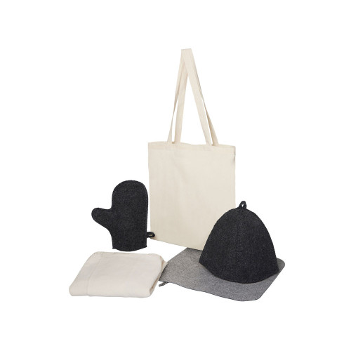 Банный набор с килтом Healing Light, мужской, серый Банный набор с килтом Healing Light, мужской, серый