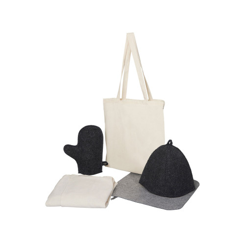 Банный набор с парео Healing Light, женский, серый Банный набор с парео Healing Light, женский, серый