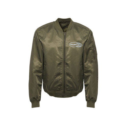 Куртка бомбер Antwerpen унисекс, хаки, ДТФ и бренд тайп Куртка бомбер Antwerpen унисекс, хаки, ДТФ и бренд тайп