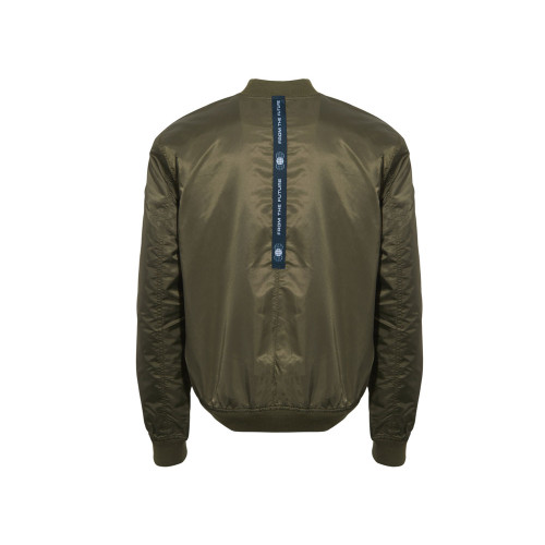 Куртка бомбер Antwerpen унисекс, хаки, ДТФ и бренд тайп