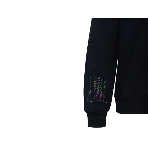 Худи Hamburg, унисекс, черный, ДТФ текстиль