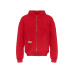 Толстовка оверсайз с капюшоном на молнии Monaco, красный, лейбл, бренд тайп и термотрансфер